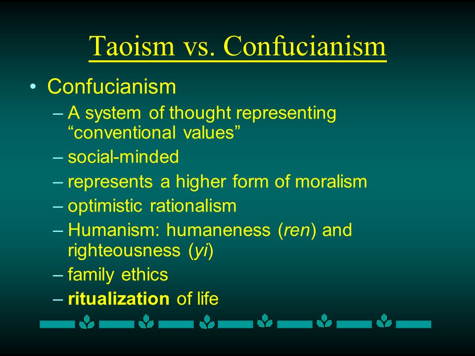 Confucius vs taoism